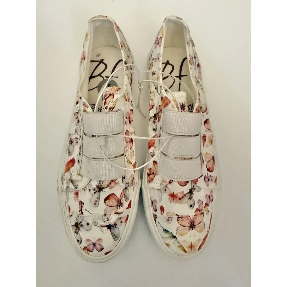 Blowfish Malibu White Butterflies Slip On Casual Comfort Sneaker Shoes Size 7